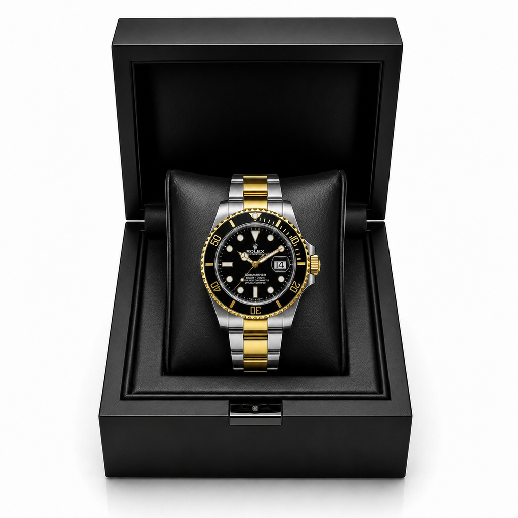 Rolex Submariner Two-Tone Black Dial Luxury Watch