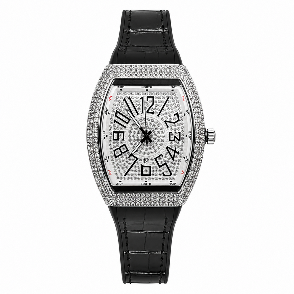 Franck Muller Vanguard Compass Display Silver Dial Premium Date Watch